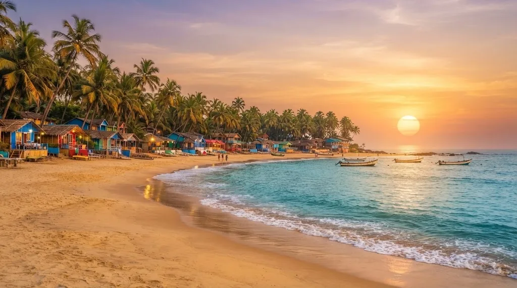 Goa beach palm trees watersports package