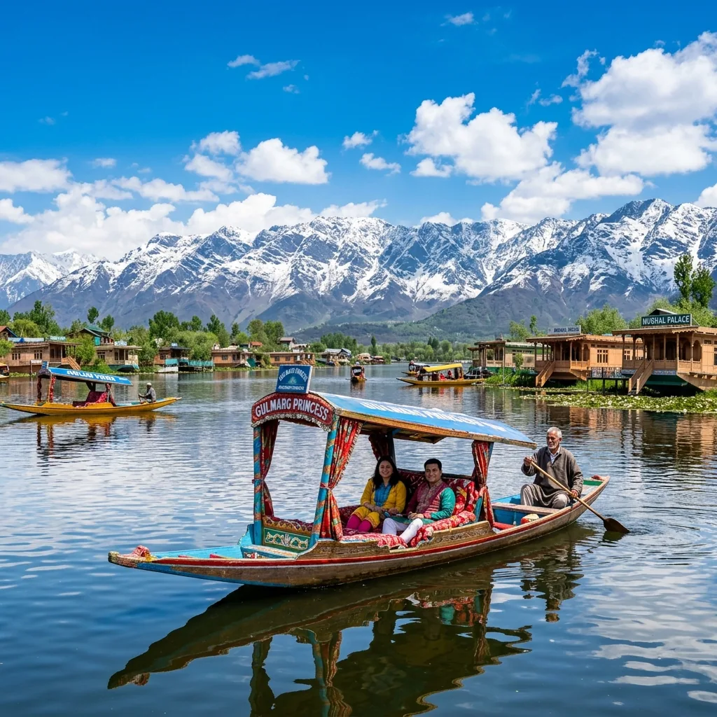 Dal lake shikara Kashmir tour package sunset